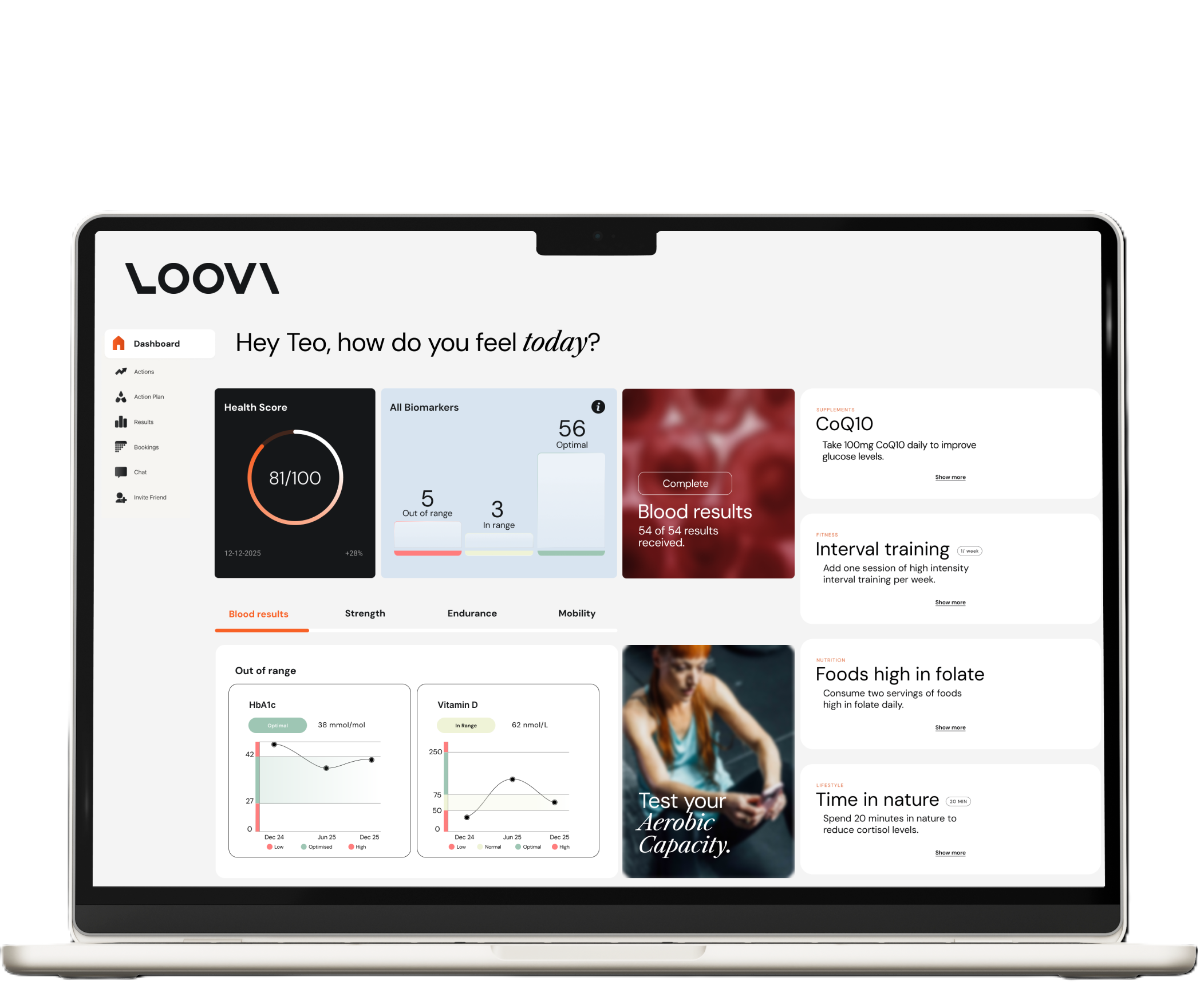 Loovi dashboard preview mobile